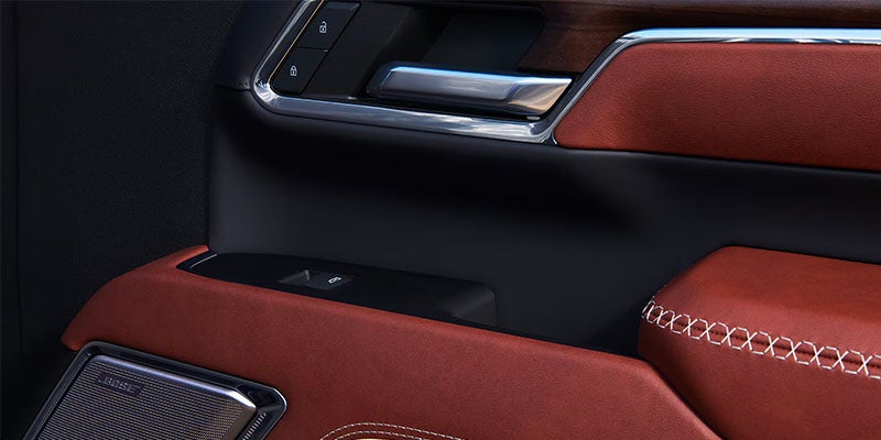 Close up image of the side door panel of a 2025 GMC Sierra 3500HD